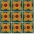 Mexican Talavera Tile Sunflower 2